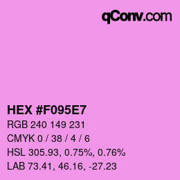 Farbcode: HEX #F095E7 | qconv.com