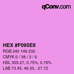 Color code: HEX #F095E8 | qconv.com