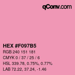 カラーコード: HEX #F097B5 | qconv.com