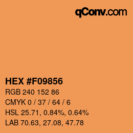 Color code: HEX #F09856 | qconv.com