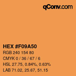 Color code: HEX #F09A50 | qconv.com