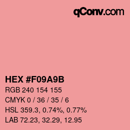 Color code: HEX #F09A9B | qconv.com