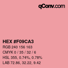 カラーコード: HEX #F09CA3 | qconv.com