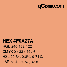 Color code: HEX #F0A27A | qconv.com
