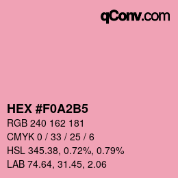 カラーコード: HEX #F0A2B5 | qconv.com