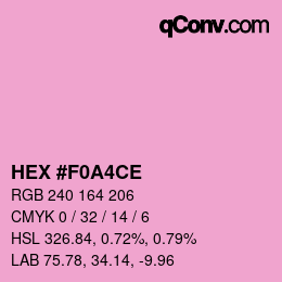 Color code: HEX #F0A4CE | qconv.com