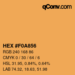 Color code: HEX #F0A856 | qconv.com