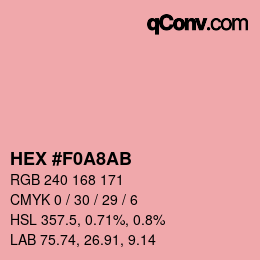 Color code: HEX #F0A8AB | qconv.com