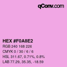 Código de color: HEX #F0A8E2 | qconv.com