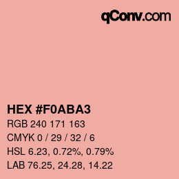 カラーコード: HEX #F0ABA3 | qconv.com