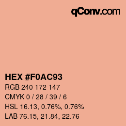 Farbcode: HEX #F0AC93 | qconv.com