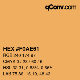 Color code: HEX #F0AE61 | qconv.com