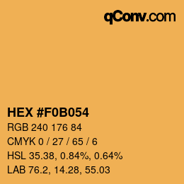 Color code: HEX #F0B054 | qconv.com