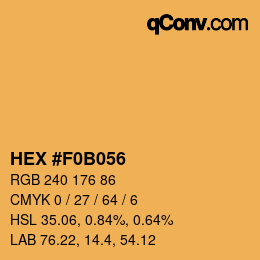 Color code: HEX #F0B056 | qconv.com