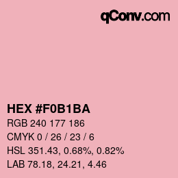 Color code: HEX #F0B1BA | qconv.com