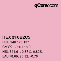 カラーコード: HEX #F0B2C5 | qconv.com
