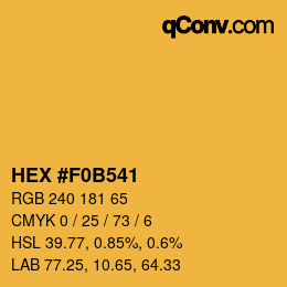 颜色代码: HEX #F0B541 | qconv.com