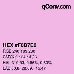 Color code: HEX #F0B7E6 | qconv.com