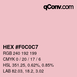 Color code: HEX #F0C0C7 | qconv.com