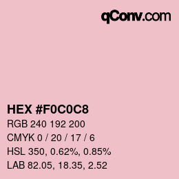 Color code: HEX #F0C0C8 | qconv.com
