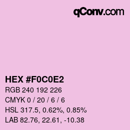 Color code: HEX #F0C0E2 | qconv.com