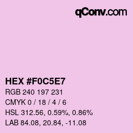Color code: HEX #F0C5E7 | qconv.com