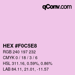 Color code: HEX #F0C5E8 | qconv.com