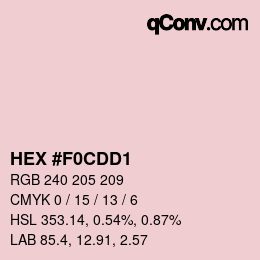 カラーコード: HEX #F0CDD1 | qconv.com