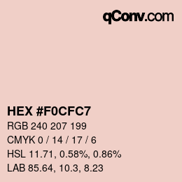 Color code: HEX #F0CFC7 | qconv.com