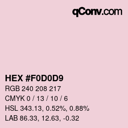 Color code: HEX #F0D0D9 | qconv.com