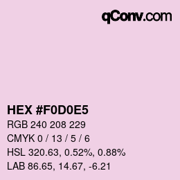 Color code: HEX #F0D0E5 | qconv.com