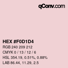 Color code: HEX #F0D1D4 | qconv.com