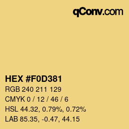 カラーコード: HEX #F0D381 | qconv.com