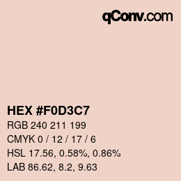 カラーコード: HEX #F0D3C7 | qconv.com