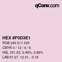Código de color: HEX #F0D3E1 | qconv.com