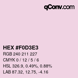 Color code: HEX #F0D3E3 | qconv.com