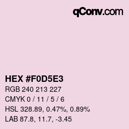 Code couleur: HEX #F0D5E3 | qconv.com