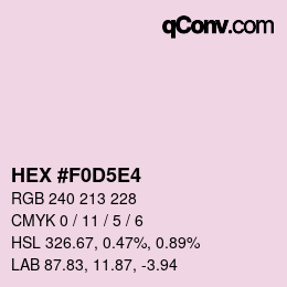 カラーコード: HEX #F0D5E4 | qconv.com