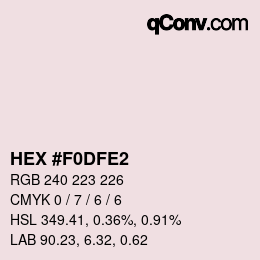 Color code: HEX #F0DFE2 | qconv.com