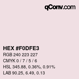 カラーコード: HEX #F0DFE3 | qconv.com