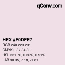 Color code: HEX #F0DFE7 | qconv.com