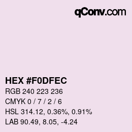 Color code: HEX #F0DFEC | qconv.com