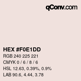 カラーコード: HEX #F0E1DD | qconv.com