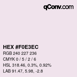 Color code: HEX #F0E3EC | qconv.com