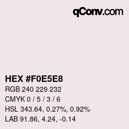 カラーコード: HEX #F0E5E8 | qconv.com