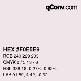 Color code: HEX #F0E5E9 | qconv.com