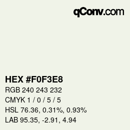 カラーコード: HEX #F0F3E8 | qconv.com