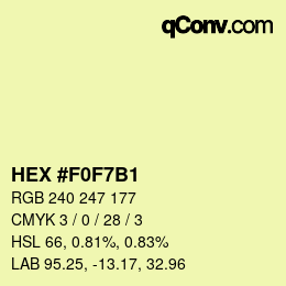 Color code: HEX #F0F7B1 | qconv.com