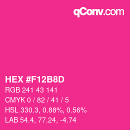 Color code: HEX #F12B8D | qconv.com