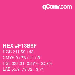 Color code: HEX #F13B8F | qconv.com